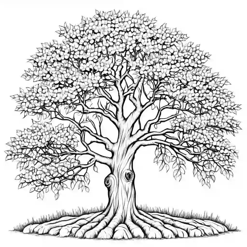 Hawthorn Tree coloring pages